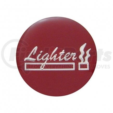 UNITED PACIFIC 23160-1R - dash switch label - glossy cigarette lighter knob sticker only - red | glossy cigarette lighter knob sticker only - red