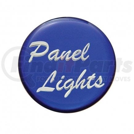 UNITED PACIFIC 23215-1B Dash Switch Label - Dash Knob Sticker Only, "Panel Lights", Glossy, Blue
