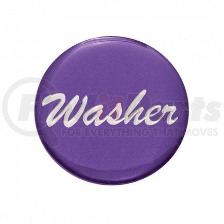 UNITED PACIFIC 23208-1P - dash switch label - "washer" glossy dash knob sticker only - purple | "washer" glossy dash knob sticker only - purple