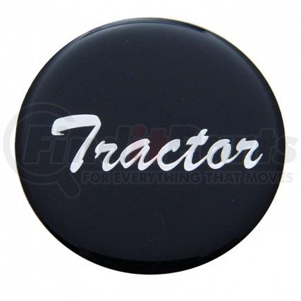 UNITED PACIFIC 23222-1K - air brake control valve knob sticker - "tractor" glossy air valve knob sticker only - black | "tractor" glossy air valve knob sticker only - black