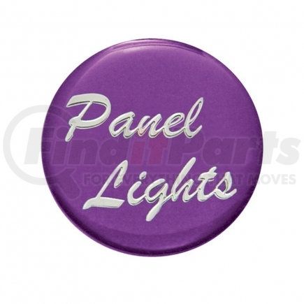 UNITED PACIFIC 23215-1P - dash switch label - "panel lights" glossy dash knob sticker only - purple | "panel lights" glossy dash knob sticker only - purple