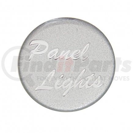 UNITED PACIFIC 23215-1S - dash switch label - "panel lights" glossy dash knob sticker only - silver | "panel lights" glossy dash knob sticker only - silver