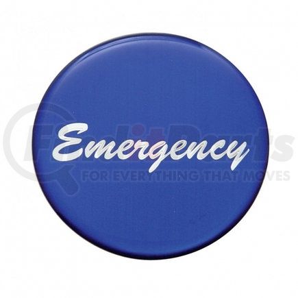 United Pacific 23236-1B Air Brake Control Valve Knob Sticker - "Emergency" Glossy, Blue