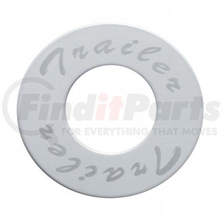 United Pacific 23523 Air Brake Valve Control Knob Face Plate - "Trailer" Air Valve Knob Plaque Only, Stainless, Deluxe