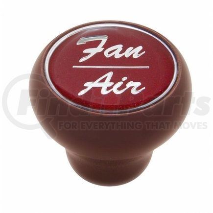 United Pacific 23540 Dash Knob - "Fan/Air" Wood Deluxe, Red Glossy Sticker