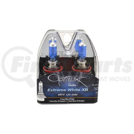 HELLA H71071262 HELLA H11 Design Series Halogen Light Bulb, Twin Pack