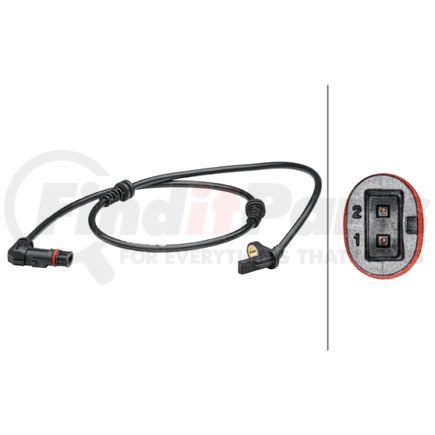 HELLA 012679361 Sensor, wheel speed - 2-pin connector - Front Axle left and right - Cable: 760mm