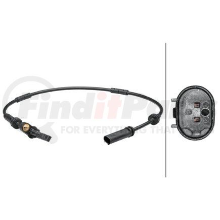 HELLA 012679391 Sensor, wheel speed - 2-pin connector - Rear Axle left and right - Cable: 560mm