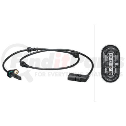 HELLA 012679411 Sensor, wheel speed - 2-pin connector - Front - Cable: 970mm