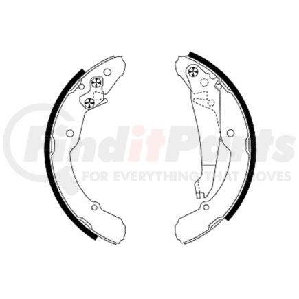 HELLA 355001691 Drum Brake Shoe