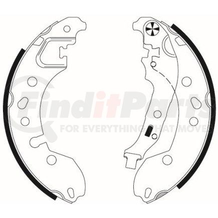 HELLA 355022181 Drum Brake Shoe