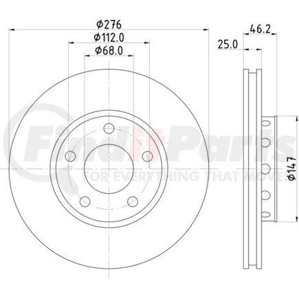 HELLA 355101361 Disc Brake Rotor