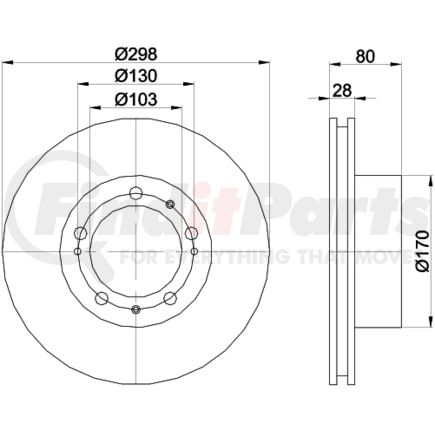 HELLA 355103461 Disc Brake Rotor