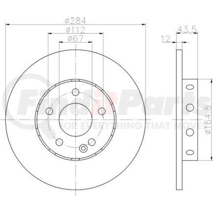 HELLA 355102952 Disc Brake Rotor