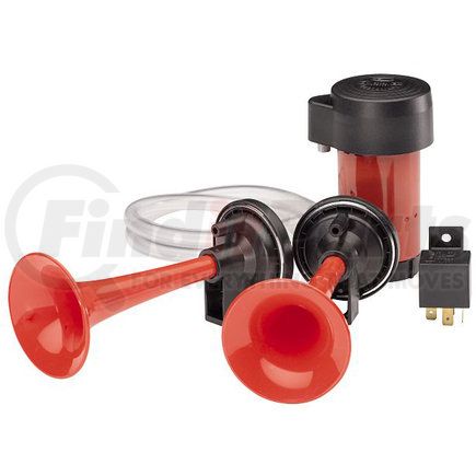 HELLA USA 003001651 - horn kit air 2-trumpet 12v | horn kit air 2-trumpet 12v | accessory horn