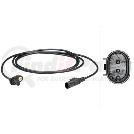 HELLA 012679421 Sensor, wheel speed - 2-pin connector - Rear - Cable: 1850mm