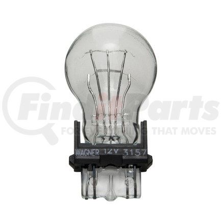 Wagner 3157 Multi-Purpose Light Bulb - Standard, Clear, C-6 Filament, Double Contact Wedge Base