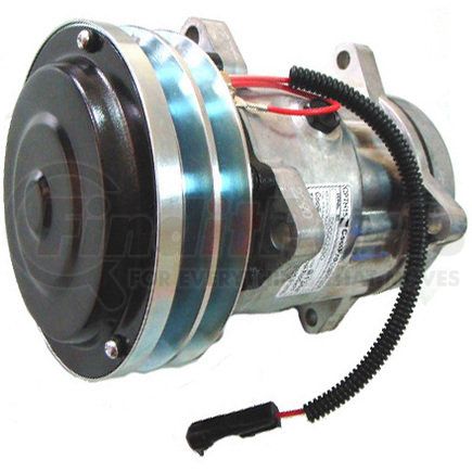 Sunair CO-2013CA A/C Compressor - R134A, PAG 46, 7H15, 12V, V-belt, Ear Mount, 5.99 in. Pulley (152 mm)