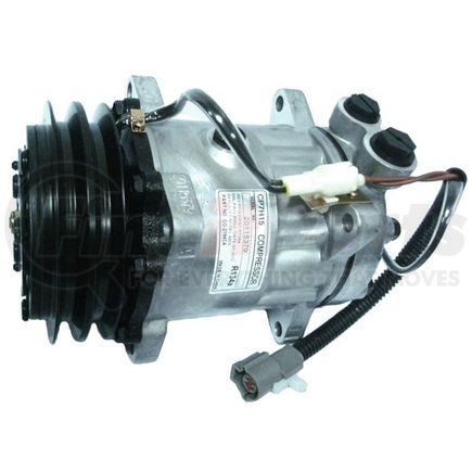 Sunair CO-2194CA A/C Compressor - R134A, PAG 46, 7H15, 12V, V-belt, Ear Mount, 5.2 in. Pulley (39.55 mm)