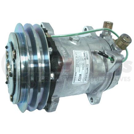 Sunair CO-2149CA A/C Compressor - R134A, PAG 46, 24V, V-belt, 508, 1 Terminal, 5.99 in. Pulley