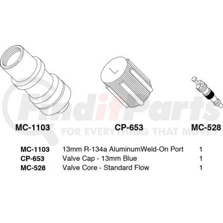 Sunair KT-13MMP A/C Refrigerant Hose Fitting