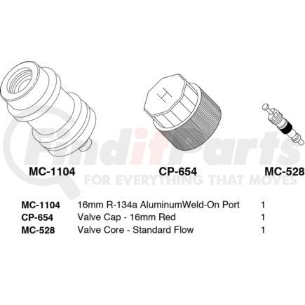 Sunair KT-16MMP A/C Refrigerant Hose Fitting