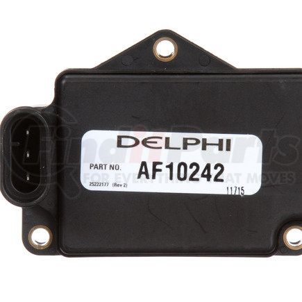 DELPHI AF10242 Mass Air Flow Sensor - without Housing, Bolt-On Type, Black/Silver