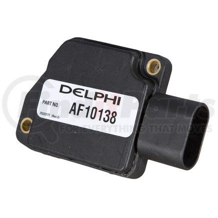 Delphi AF10138 Mass Air Flow Sensor - without Housing, Bolt-On Type, Black/Silver