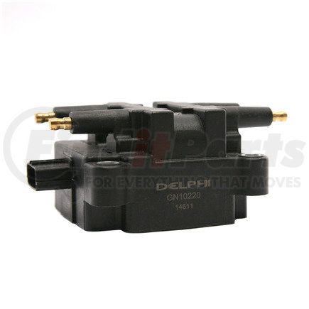 Delphi GN10220 Ignition Coil - Dual Coil Pack, 12V, 4 Male Blade Terminals