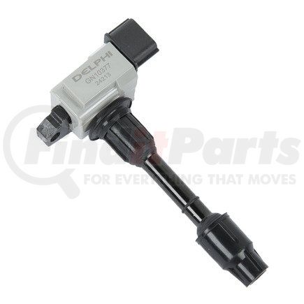 Delphi GN10377 Ignition Coil - Coil-On-Plug Ignition, 12V, 3 Male Blade Terminals