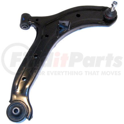 DELPHI TC1310 Suspension Control Arm and Ball Joint Assembly - Front, RH, Lower, Non-Adjustable, with Bushing, Press-In, Stamped, Steel, Non-Greaseable