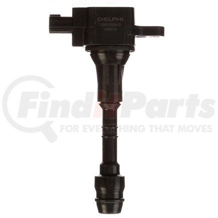 Delphi GN10243 Ignition Coil - Coil-On-Plug Ignition, 12V, 3 Male Blade Terminals