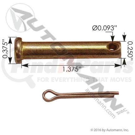 Automann 179.CP14 Clevis Pin, 1/4 in.