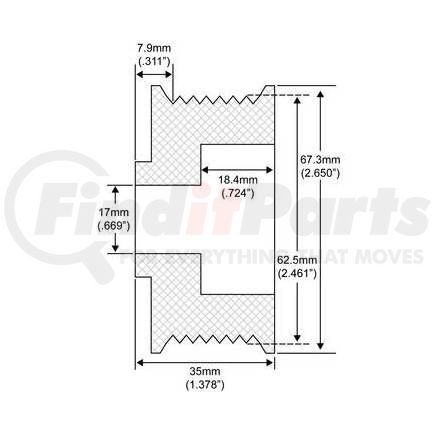 J&N 207-14001 MC 7-GROOVE PULLEY