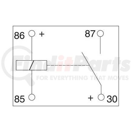 J&N 240-01073 Power Relay, 12V, 75A, 4 Terminals, SPST, Continuous