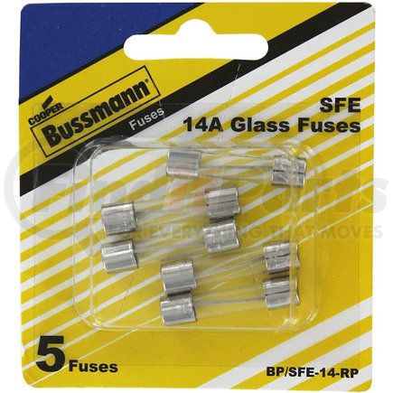 Bussmann Fuses BP/SFE14 Fast Act Glass Tube Fuse