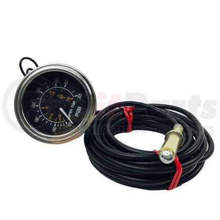 PAI 0516 Water Temperature Gauge - Mechanical 144in Tube Chrome Bezel 2-1/8in Dashboard Cutout Required Includes Mounting Hardware