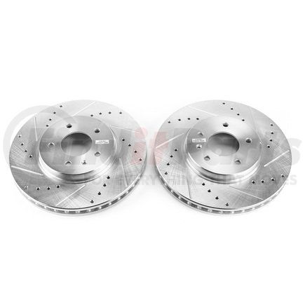 PowerStop Brakes AR82142XPR Evolution® Disc Brake Rotor - Performance, Drilled, Slotted and Plated