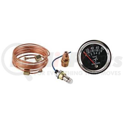 J&N 640-01022 Oil Pressure Gauge Mechanical, 0-80