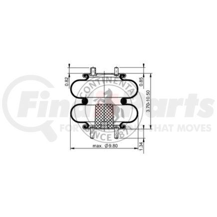 CONTITECH 64512 - air spring, replaces as6941 | fd 200-19 448