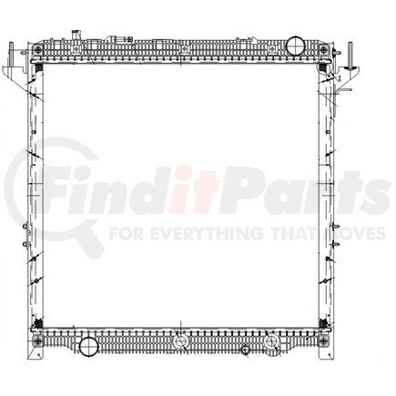 REACH COOLING 42-10712 Radiator - 4-Row, Aluminum, for 2017-2020 Freightliner Cascadia