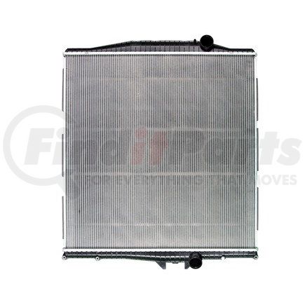 Reach Cooling 42-10205 Radiator - 2-Row, Aluminum, Plastic, Down Flow, 1-7/8" Thickness, for Volvo/Mack