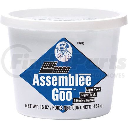 LUBE GARD PRODUCTS 19260 - lubegard assemblee goo (assembly lubricant)- blue (light tack) - 16 oz. | lubegard assemblee goo (assembly lubricant)- blue (light tack) - 16 oz.
