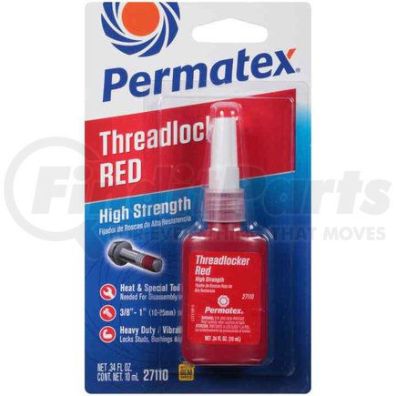 Permatex 27110 HIGH STRENGTH THREADLOCKER RED
