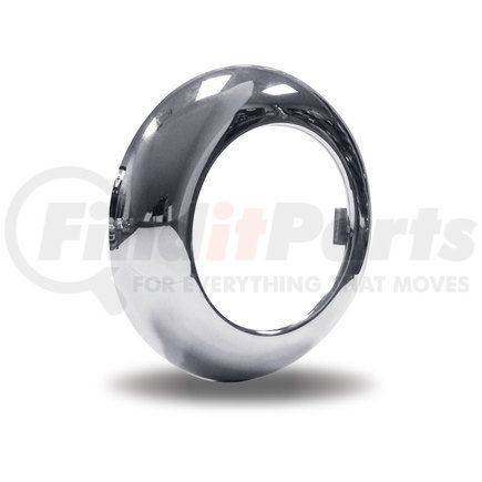 TRUX TBEZ-2HCH4 Bezel, 2.5", Chrome, Plastic, Twist-On