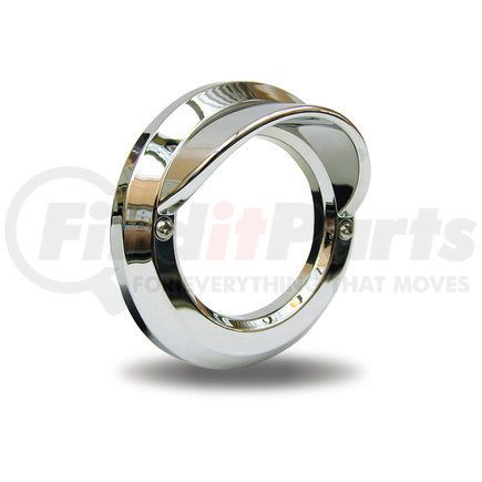 TRUX TBEZ-2CH Bezel, 2", Chrome, with Visor and Lip