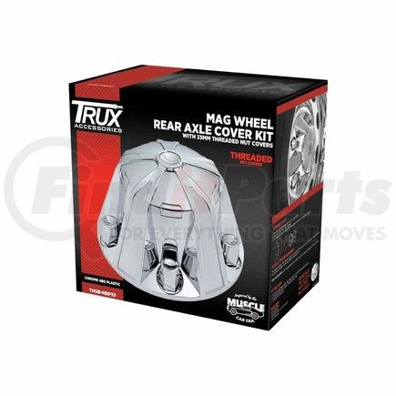 TRUX THUB-MRP33 Wheel Accessories - Hub Cover, Rear, Chrome, Plastic, Mag, with 33mm Threaded Nut Covers