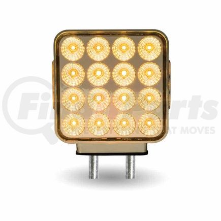 TRUX TLED-SDXPINK Dual Revolution, Double Face, Double Post, Square, LED, Amber/Red/Pink (44 Diodes)