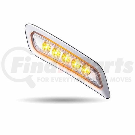TRUX TLED-P200AP Door Marker Light, RH, Dual Revolution, Amber/Purple, LED, for Peterbilt 579/567/587