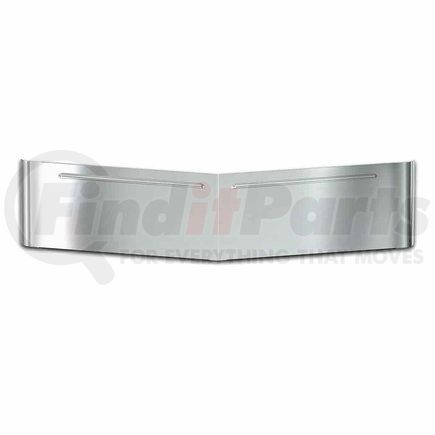 TRUX TSUN-P61 Sunvisor, Hi & Low Roof, with Louvered Spaces, for 2-Piece Glass, for 1987+ Peterbilt